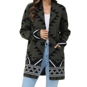 FRYE AZTEC Cardigan Sweater
Womens Olive Green